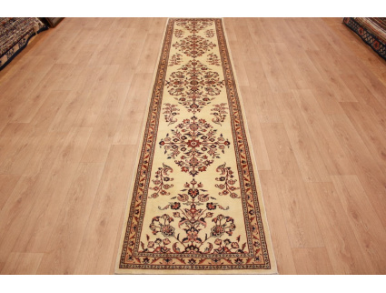 Perserteppich Sarough Läufer 414x87 cm Beige