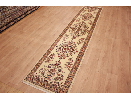 Perserteppich Sarough Läufer 414x87 cm Beige