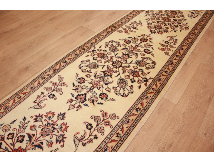 Perserteppich Sarough Läufer 414x87 cm Beige