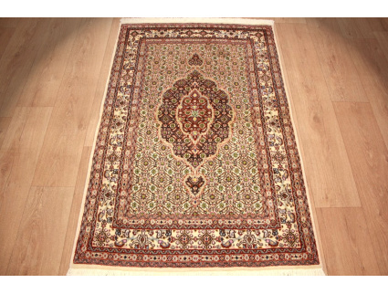 Persian carpet Moud with silk 143x93 cm Beige