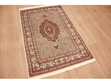 Persian carpet Moud with silk 143x93 cm Beige