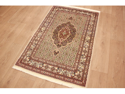 Persian carpet Moud with silk 143x93 cm Beige