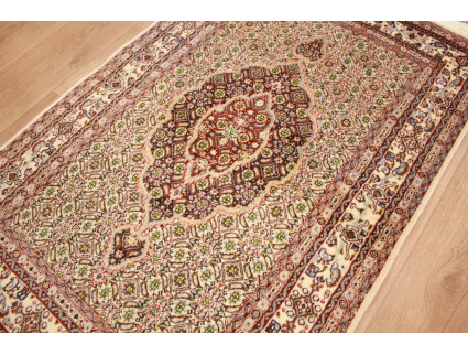 Persian carpet Moud with silk 143x93 cm Beige