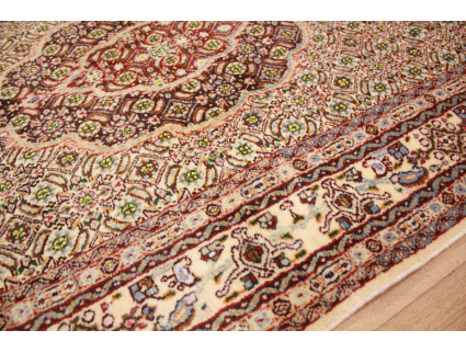 Persian carpet Moud with silk 143x93 cm Beige