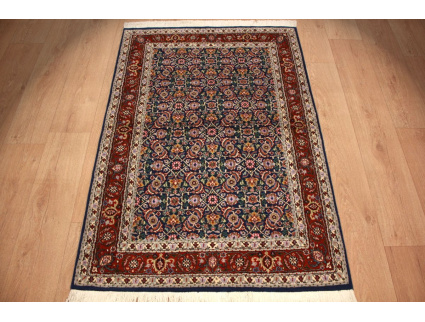 Persian carpet Moud with silk 144x99 cm Blue