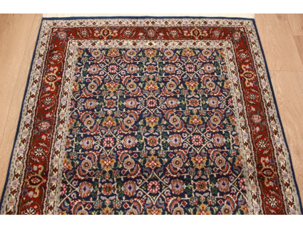 Persian carpet Moud with silk 144x99 cm Blue