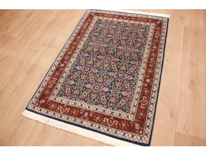 Persian carpet Moud with silk 144x99 cm Blue