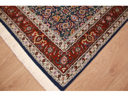 Persian carpet Moud with silk 144x99 cm Blue