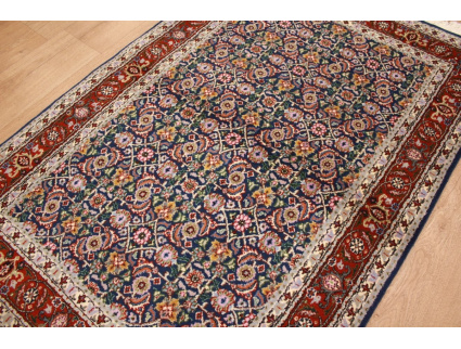 Persian carpet Moud with silk 144x99 cm Blue