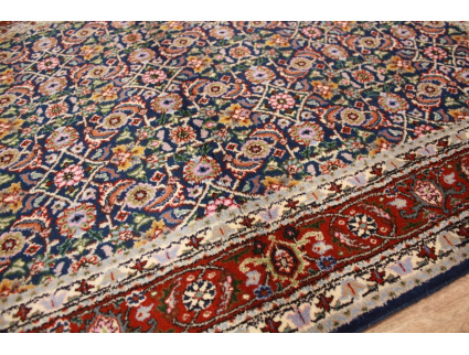 Persian carpet Moud with silk 144x99 cm Blue