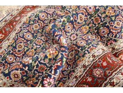 Persian carpet Moud with silk 144x99 cm Blue