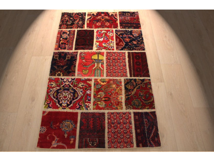 Persian carpet "PATCHWORK"  virgin wool 149x89 cm