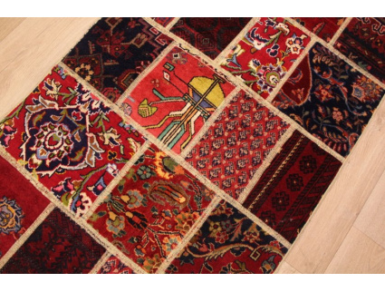 Persian carpet "PATCHWORK"  virgin wool 149x89 cm