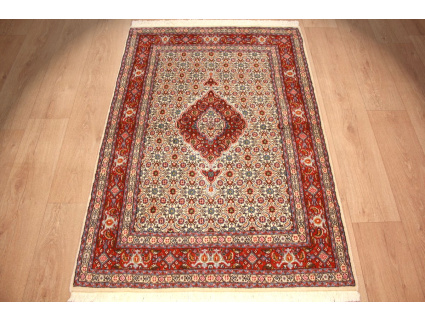 Persian carpet Moud with silk 145x92 cm Beige