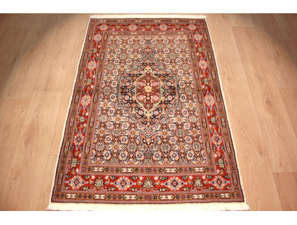 Persian carpet Moud with silk 144x95 cm Beige