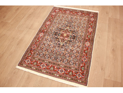 Persian carpet Moud with silk 144x95 cm Beige