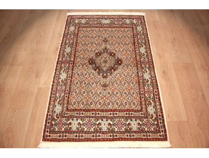 Persian carpet Moud with silk 144x91 cm Beige