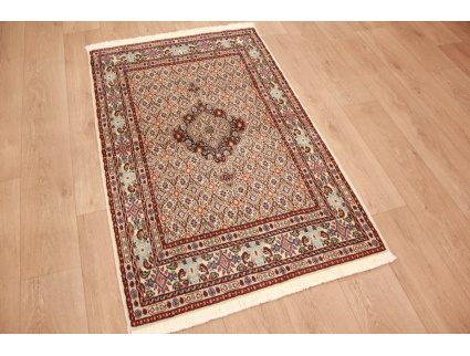 Persian carpet Moud with silk 144x91 cm Beige