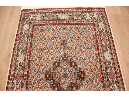 Persian carpet Moud with silk 144x91 cm Beige