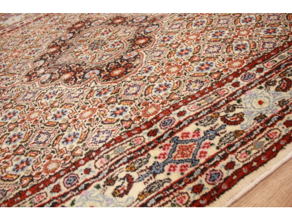 Persian carpet Moud with silk 144x91 cm Beige