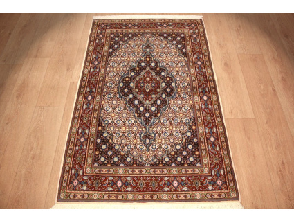 Persian carpet Moud with silk 150x94 cm Beige