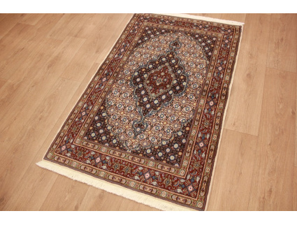 Persian carpet Moud with silk 150x94 cm Beige