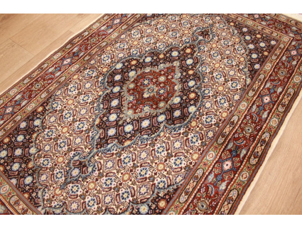 Persian carpet Moud with silk 150x94 cm Beige