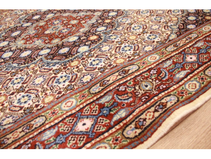 Persian carpet Moud with silk 150x94 cm Beige