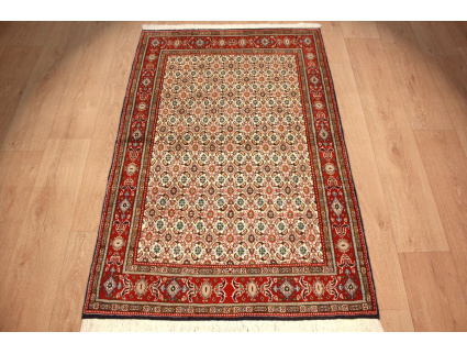 Persian carpet Moud with silk 148x98 cm Beige