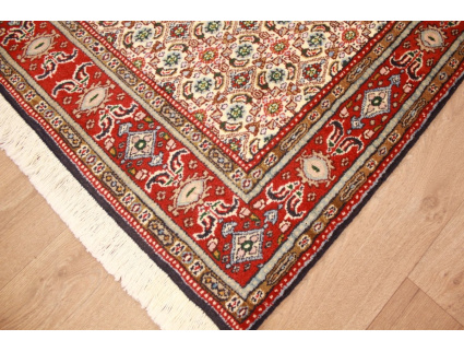 Persian carpet Moud with silk 148x98 cm Beige