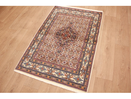 Persian carpet Moud with silk 147x97 cm Beige