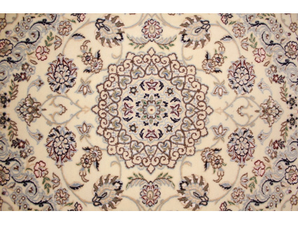 Perserteppich "Nain" 9la mit Seide 160x90 cm Beige