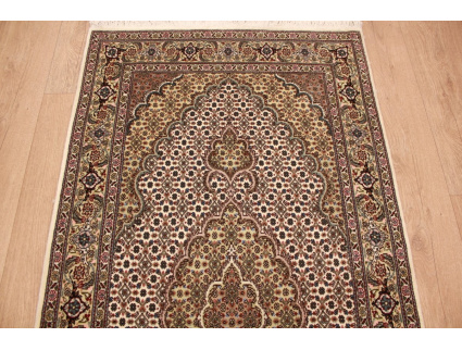 Perserteppich Täbriz Läufer mit Seide 269x77 cm Beige