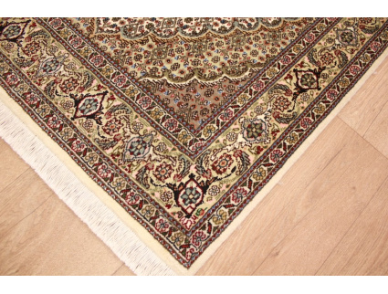 Persian carpet Tabriz Runner with Silk 269x77 cm Beige