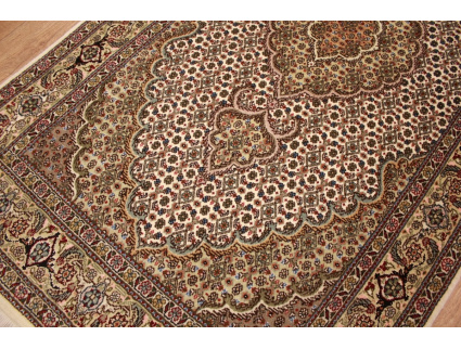 Persian carpet Tabriz Runner with Silk 269x77 cm Beige