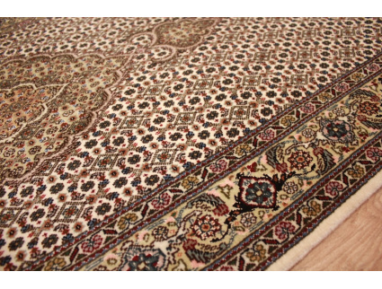 Persian carpet Tabriz Runner with Silk 269x77 cm Beige