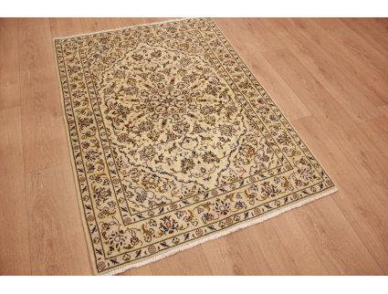 Persian carpet "Kashan" virgin wool 149x104 cm Beige