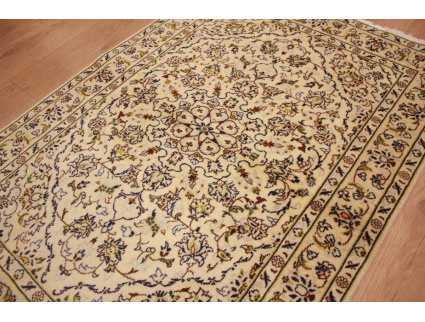 Persian carpet "Kashan" virgin wool 149x104 cm Beige