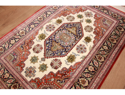 Persian carpet Ghom pure silk rug 119x80 cm