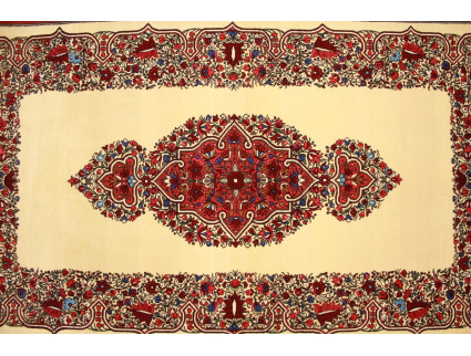 Persian carpet Ghom virgin wool 202x140 cm Beige