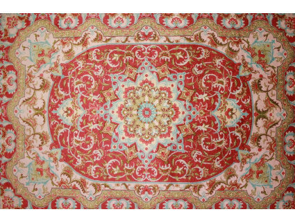 Persian carpet  Gom  pure silk rug 115x83 cm