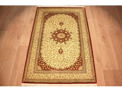 Persian carpet Ghom pure silk rug 119x78 cm