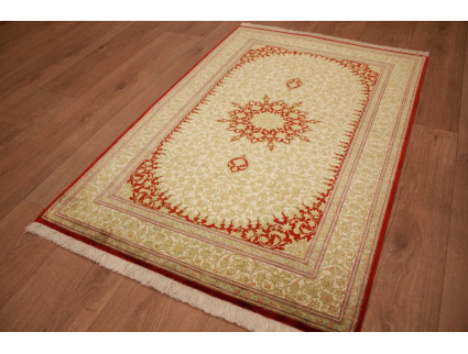 Persian carpet Ghom pure silk rug 119x78 cm