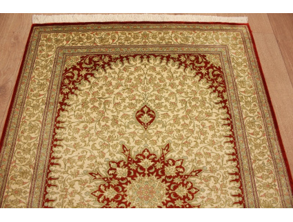 Persian carpet Ghom pure silk rug 119x78 cm