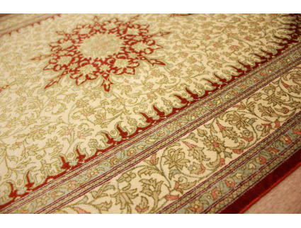 Persian carpet Ghom pure silk rug 119x78 cm