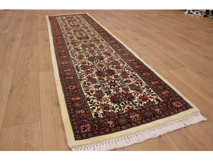 Perserteppich "Bidjar" sehr fein mit Seide 291x78 cm Beige