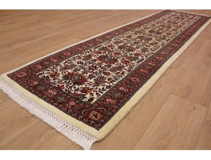 Persian carpet "Bidjar" very fine with Silk 291x78 cm Beige