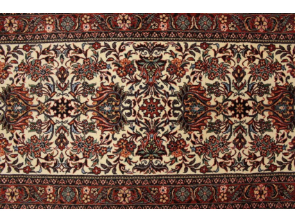 Persian carpet "Bidjar" very fine with Silk 291x78 cm Beige