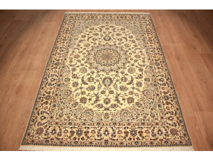 Persian carpet Nain 6la with silk 246x157 cm