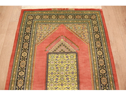 Persian carpet  Gom  pure silk rug 122x79 cm